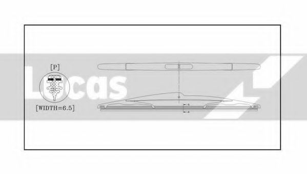 Щетка стеклоочистителя Conventional задняя FitA 350мм LUCAS ELECTRICAL LLWCR14A