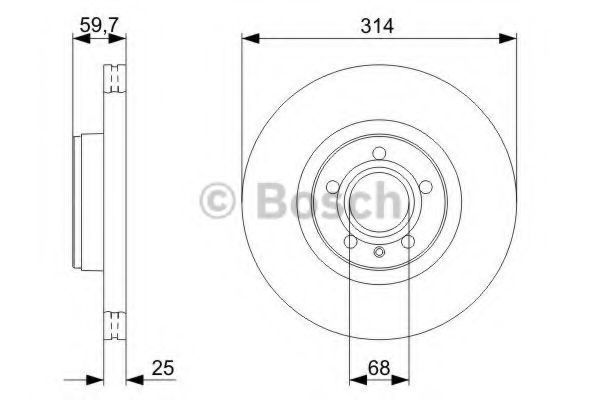 Диск гальмівний BOSCH 0 986 479 C70