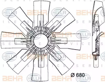 Рабочее колесо вентилятора BEHR 8MV 376 733-121