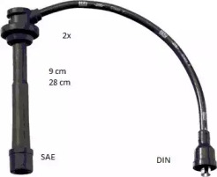 Провода зажигания высоковольтные комплект BERU ZEF1636