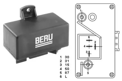 Блок управління свічок розжарювання BERU GR065