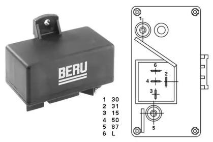 Блок управління свічок розжарювання BERU GR066