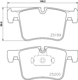 Комплект тормозных колодок PAGID T2052