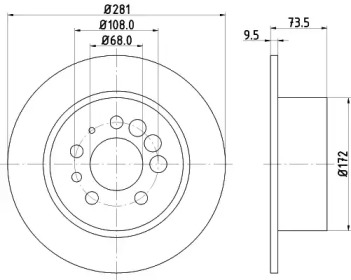 Тормозной диск PAGID 54001