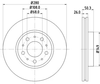 Тормозной диск PAGID 54018