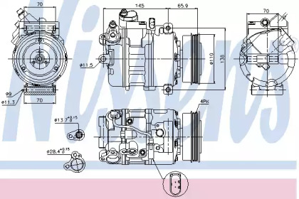 

Компрессор кондиционера NISSENS 89023