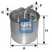 Фильтр топливный UFI 24.002.00