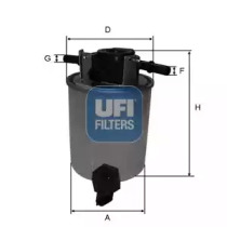 Фильтр топливный UFI 24.020.01