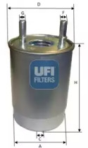 Фильтр топливный UFI 24.113.00