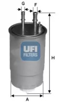 Фильтр топливный UFI 24.117.00