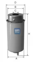 Фильтр топливный UFI 24.458.00