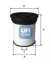 Фильтр топливный UFI 26.019.01