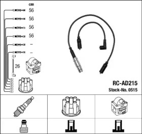 Провода зажигания высоковольтные комплект NGK 0515