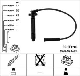Провода зажигания высоковольтные комплект NGK 44333