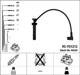 Провода зажигания высоковольтные комплект NGK 44220