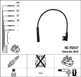 Провода зажигания высоковольтные комплект NGK 0632