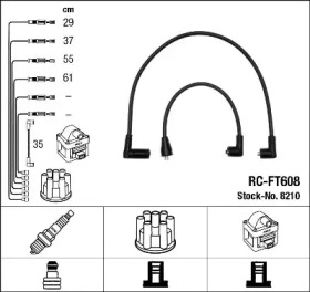 Провода зажигания высоковольтные комплект NGK 8210
