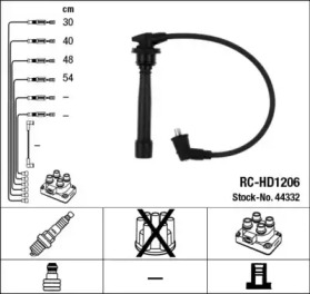 Провода зажигания высоковольтные комплект NGK 44332