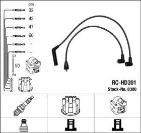 Провода зажигания высоковольтные комплект NGK 8300