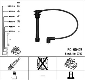 Провода зажигания высоковольтные комплект NGK 0709