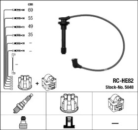 Провода зажигания высоковольтные комплект NGK 5048