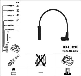 Провода зажигания высоковольтные комплект NGK 4054
