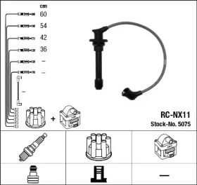 Провода зажигания высоковольтные комплект NGK 5075