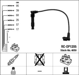 Провода зажигания высоковольтные комплект NGK 4059
