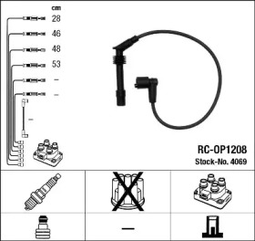 Провода зажигания высоковольтные комплект NGK 4069