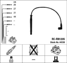 Провода зажигания высоковольтные комплект NGK 44338