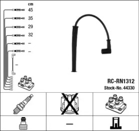 Провода зажигания высоковольтные комплект NGK 44330
