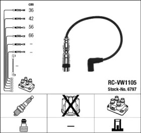 Провода зажигания высоковольтные комплект NGK 6797