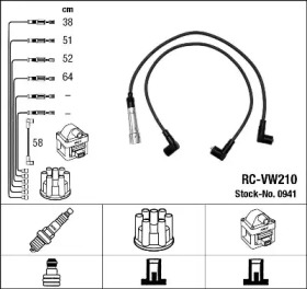 Провода зажигания высоковольтные комплект NGK 0941