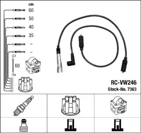 Провода зажигания высоковольтные комплект NGK 7363