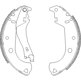 Колодки тормозные барабанные REMSA 4125.01