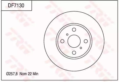 Тормозной диск TRW DF7130