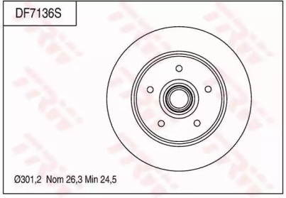 Тормозной диск TRW DF7136S