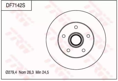 Тормозной диск TRW DF7142S