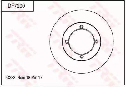 Тормозной диск TRW DF7200