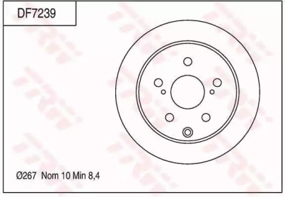 Тормозной диск TRW DF7239