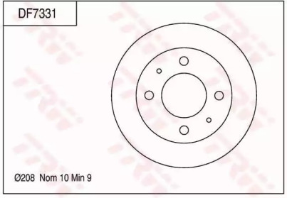 Тормозной диск TRW DF7331