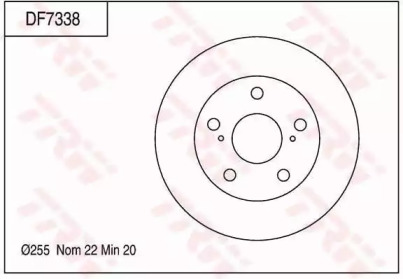 Тормозной диск TRW DF7338