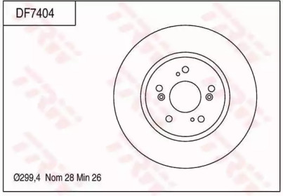 Тормозной диск TRW DF7404