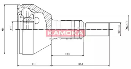 ШРУС напіввісі комплект KAMOKA 6035
