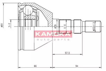 ШРУС напіввісі комплект KAMOKA 6037