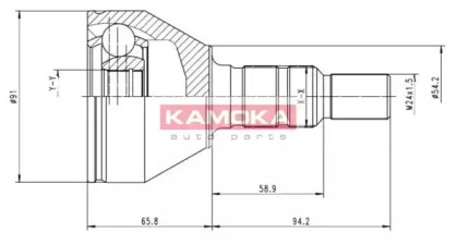 ШРУС напіввісі комплект KAMOKA 6039