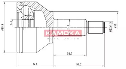 ШРУС напіввісі комплект KAMOKA 6040