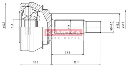 ШРУС напіввісі комплект KAMOKA 6238