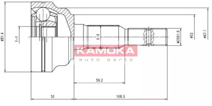 ШРУС напіввісі комплект KAMOKA 6952