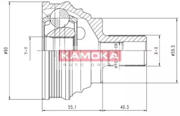 ШРУС напіввісі комплект KAMOKA 7338
